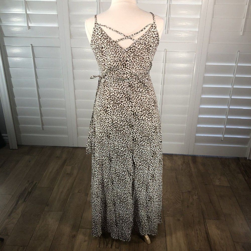 CBrand Strappy Leopard Print Wrap Dress XXL Hi Lo Plus Sexy Night Out Adjustable - Picture 4 of 12